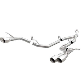 MagnaFlow Cat-Back SS 2.5in Quad Split Rear Exit 4in Tips 14-16 Jeep Grand Cherokee 3.0L Diesel