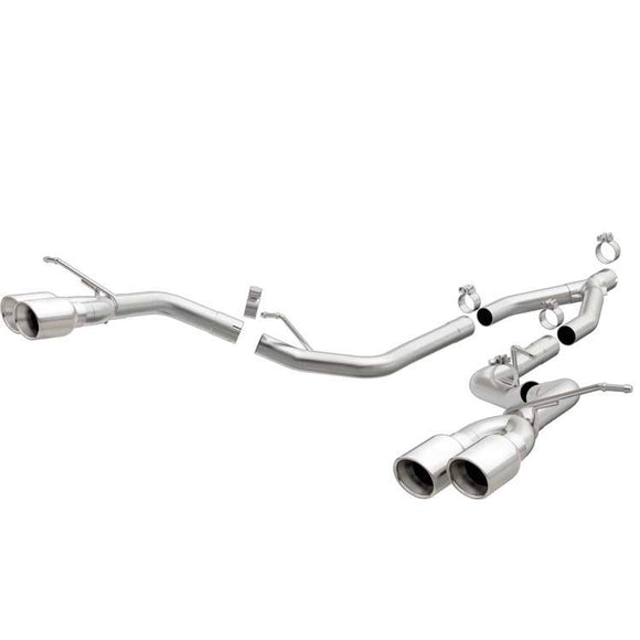 MagnaFlow Cat-Back SS 2.5in Quad Split Rear Exit 4in Tips 14-16 Jeep Grand Cherokee 3.0L Diesel