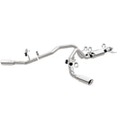 MagnaFlow Cat-Back, SS, 2.5/3in, Dual Split Rear 4in Tip 2015 Ford F150 2.7L V6T Ext Cab-1