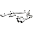 MagnaFlow Axle-Back, SS, 2.5in, Quad Split Rear 3.5in Tip 2015 Dodge Challenger 3.6L V6-1