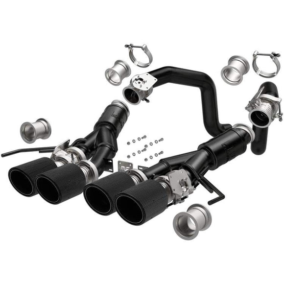 MagnaFlow 14-19 Chevrolet Corvette V8 6.2L GAS Competition Axle Back w/Quad Black Tips 3in Dia