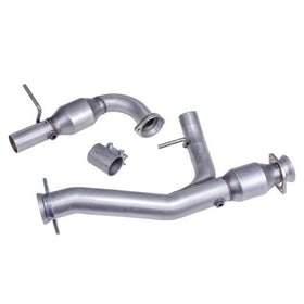 BBK 11-14 Ford F-150 Coyote 5.0 3in Short Exhaust Mid Y-Pipe w/ Catalytic Converters (For 1947)