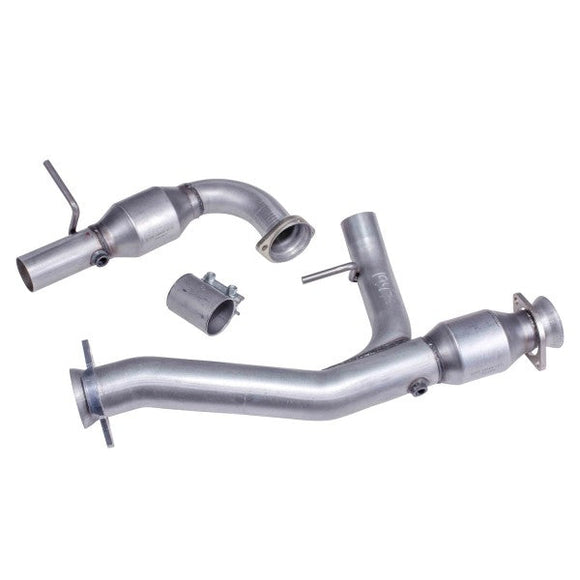 BBK 11-14 Ford F-150 Coyote 5.0 3in Short Exhaust Mid Y-Pipe w/ Catalytic Converters (For 1947)