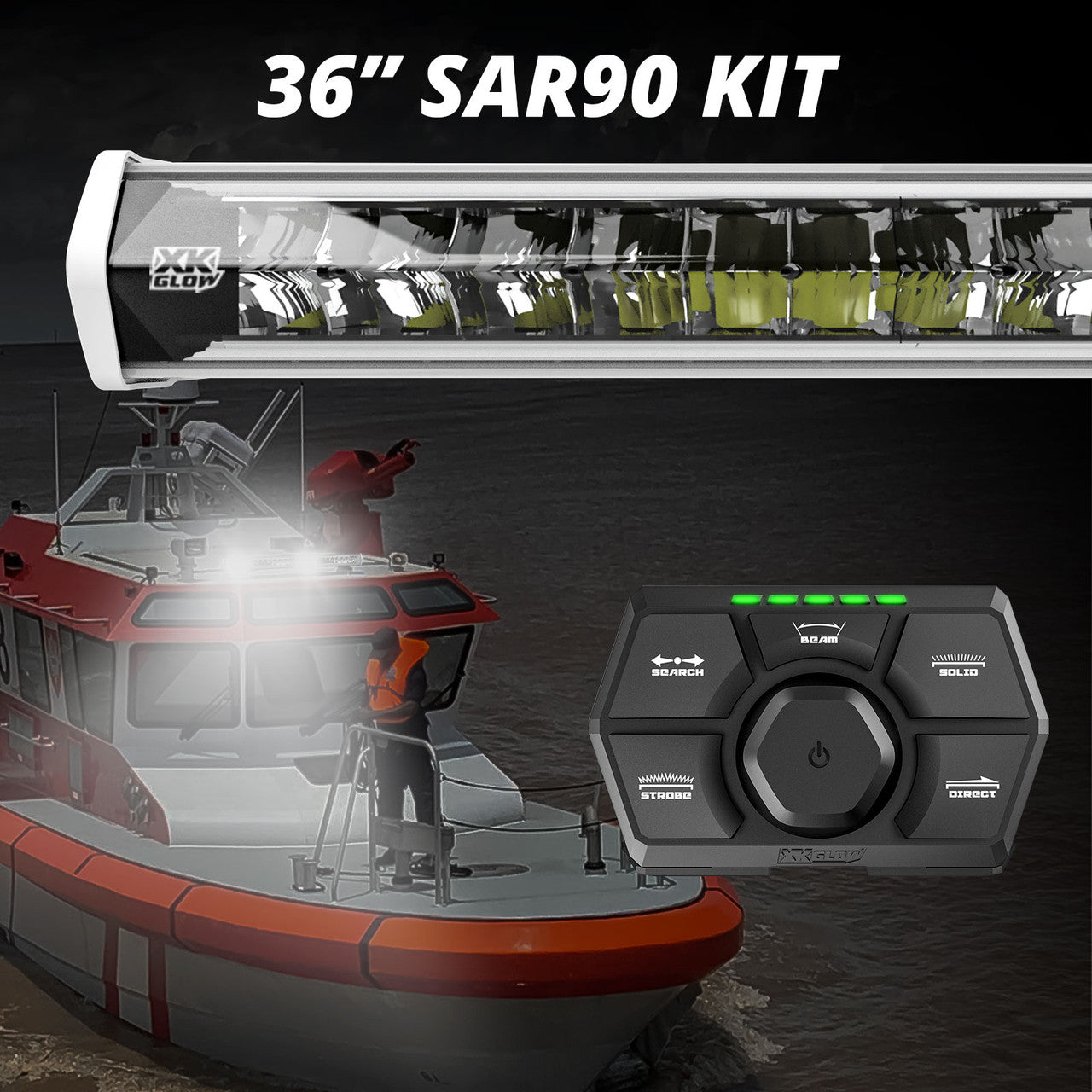 XK Glow SAR90 Light Bar Kit Emergency Search and Rescue Light System White 36In