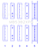 King Subaru EJ20/EJ22/EJ25 (Thrust in #5 Position) Tri-Metal Perf Main Bearing Set - Size +0.25mm-2