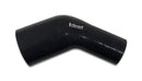 Vibrant 4 Ply Aramid 45 Degree Silicone Transition Hose 2.75in ID x 3in Length In/Out - Black-1