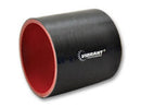 Vibrant 2-1/8in I.D. x 3in Long Gloss Black 4 Ply Aramid Reinforced Silicone Hose Coupling-1