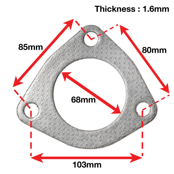 Apexi Muffler Accessories Triangle Muffler/Downpipe Gasket. 3-Bolt (Toyota) NA/T