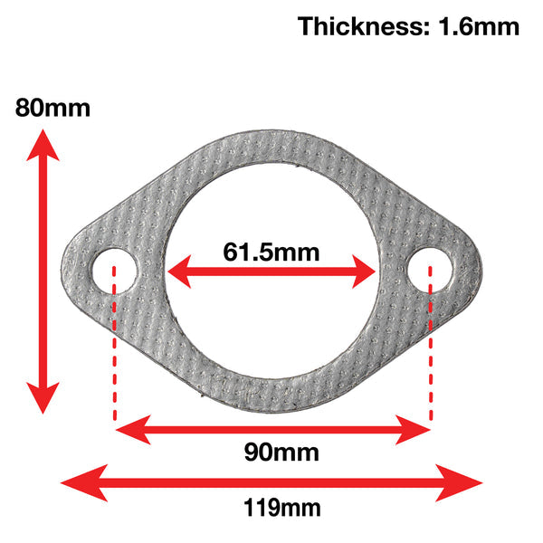 Apexi Muffler Accessories Oval Muffler Gasket. 2-Bolt (Acura. Honda. Mazda. Toyo