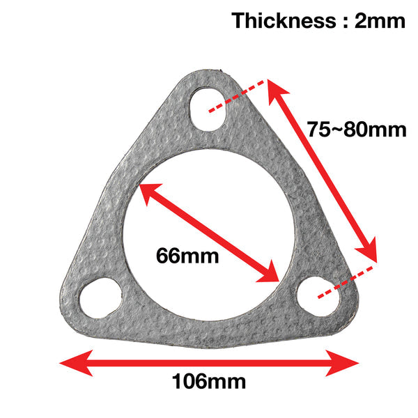 Apexi Muffler Accessories Triangle Muffler Gasket. 3-Bolt (Acura. Honda) NA PCD8