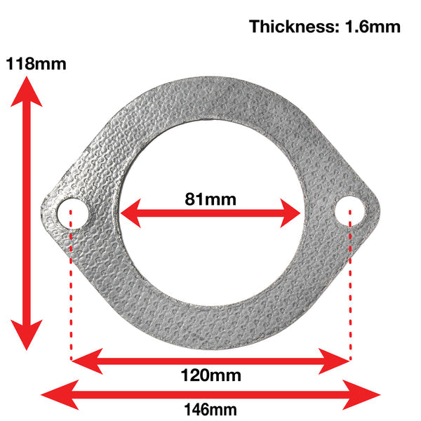 Apexi Muffler Accessories Oval Muffler Gasket. 2-Bolt (Mitsubishi. Nissan. Subar