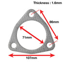 Apexi Muffler Accessories Triangle Muffler/Downpipe Gasket. 3-Bolt (Nissan) Turb-1
