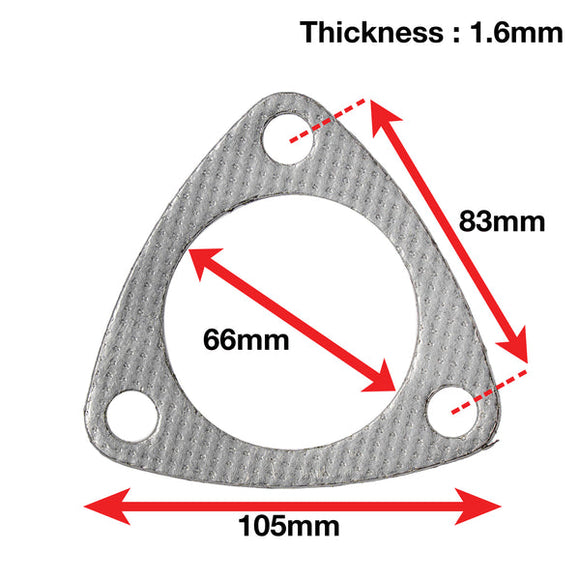 Apexi Muffler Accessories Triangle Muffler/Downpipe Gasket. 3-Bolt (Nissan) NA S
