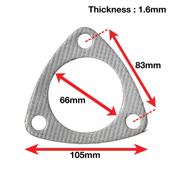 Apexi Muffler Accessories Triangle Muffler/Downpipe Gasket. 3-Bolt (Nissan) NA S