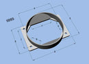 Vibrant MAF Sensor Adapter Plate for Mitsubishi applications use w/ 4.5in Inlet I.D. filters only-3