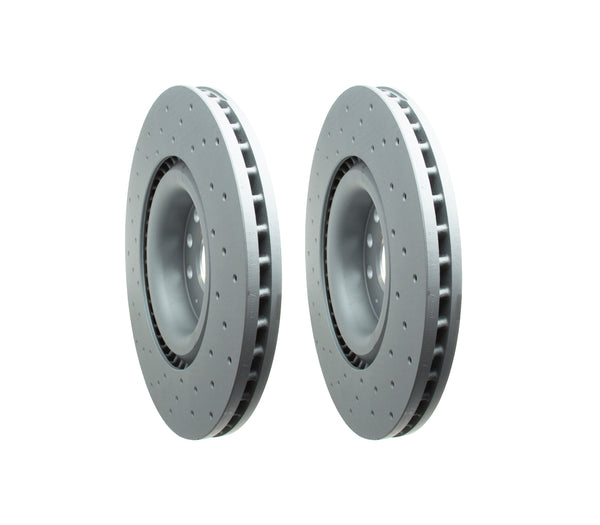 Cross Drilled Rotor Set (345x30mm) - VW / Passat / CC / Mk5 R32 / Mk6 Golf R
