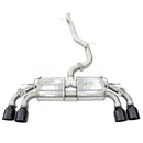 Invidia 2022+ Volkswagen Golf R MK8 76mm R400 Valved Cat Back Exhaust Straight Cut Black Tips-1