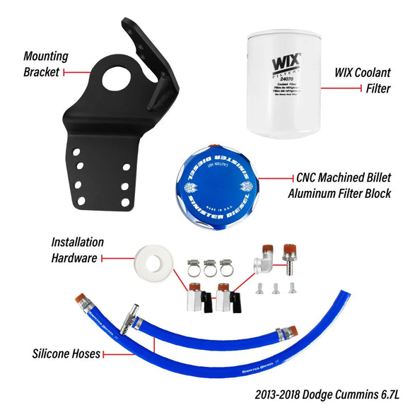 Sinister Diesel Coolant Filtration System for 2013-2018 Dodge Cummins 6.7L