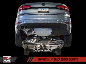AWE Track Edition Exhaust for MK6 Jetta 1.4T - Diamond Black Tips - 0