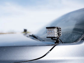 Cali Raised 16-23 Toyota Tacoma Low Profile Ditch Light Brackets Kit - Brackets Only - 0