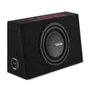 DS18 Single 10in Shallow Enclosure w/ Subwoofer 350 Watts RMS Sealed Black Carpet-1