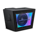 DS18 Polaris RZR 10in Subwoofer Enclosure w/EXL-X10.2D Subwoofer- Black Finish- Acrylic Window- LED-1