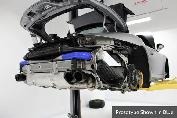 Flat 6 Motorsports - Silicone Charge Pipes for AWE/AMS Intercoolers to IPD Y-Pipe (991 Turbo)