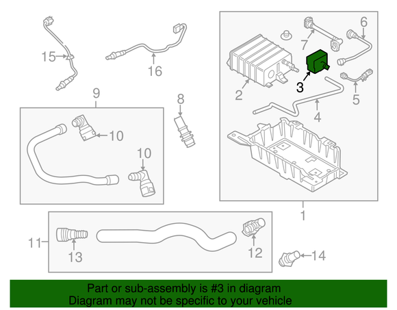 Vapor Canister Purge Solenoid - Ford (HU5Z-9F945-C)