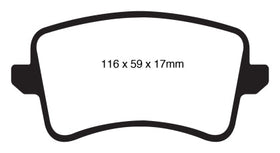 Rear | EBC YellowStuff Track Brake Pads | B8 Audi A4 | A5 | S5 | S4 - 0