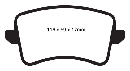 Rear | EBC YellowStuff Track Brake Pads | B8 Audi A4 | A5 | S5 | S4 - 0