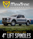 MAXTRAC SUSPENSION 4IN LIFT SPINDLES: 2021+ FORD F-150-2