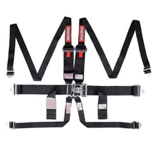 RACEQUIP L & L 6PT HNR SEAT BELT BLACK
