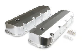 Mr. Gasket Fabricated Aluminum Valve Covers with Breather Holes - Short Bolt 1965-2000 Chevrolet 396-454 Big Block