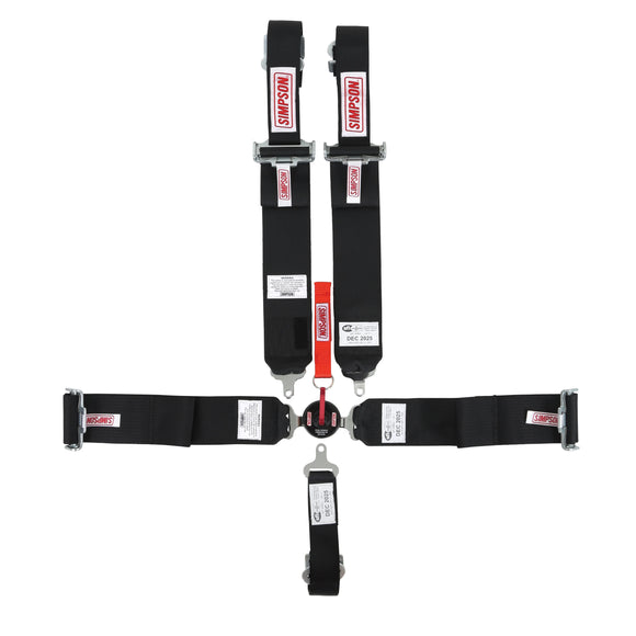Simpson 29102BKH LCL 62" Lap FM 5-Point PU Harness Black