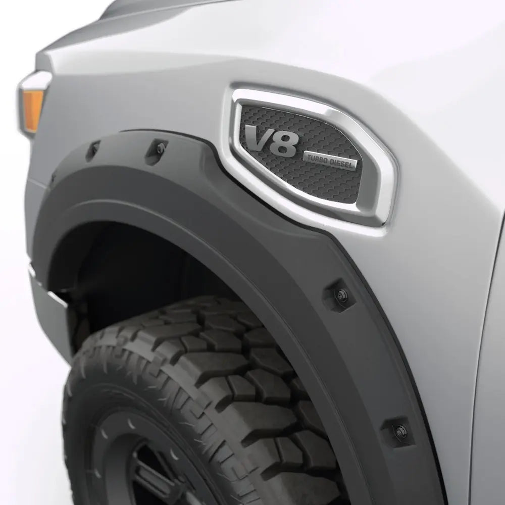 EGR 2017 Nissan Titan Bolt-On Look Fender Flares - Set - Black Matte (796005) - 0