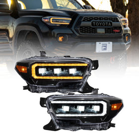 Form Lighting 2016-2023 Toyota Tacoma LED Projector Headlights with Selectable DRL (Pair)