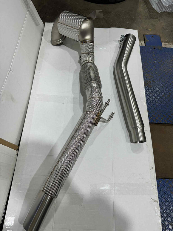 2022+ MK8 Golf R / 8Y S3 2.0T Catless downpipe V2 CAST