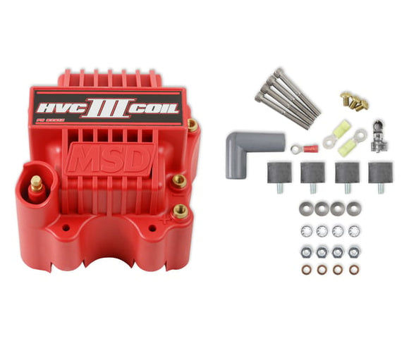 MSD Ignition Coil. HVC-III W/CS. Red