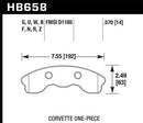 Hawk 06-10 Chevy Corvette (Improved Pad Design) Front Ceramic Sreet Brake Pads-2