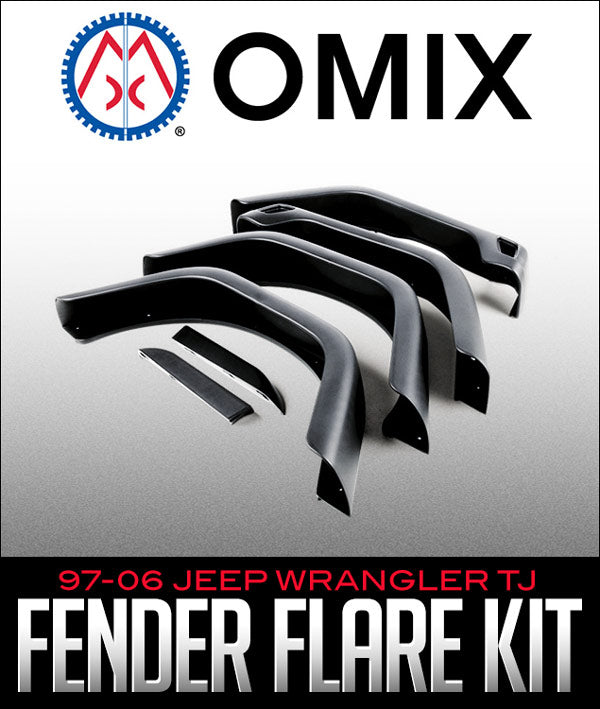 OMIX 7-INCH FENDER FLARE KIT: 1997–2006 JEEP WRANGLER TJ