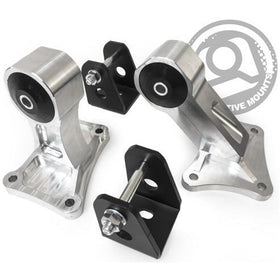 Innovative 00-09 Honda S2000 (F-Series / M/T) Silver Billet Aluminum Solid Bushing Engine Mount Kit