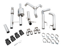AWE 0FG Catback Split Rear Exit Exhaust for 4th Gen Silverado/Sierra 1500 5.3L (With Bumper Cutouts) - Quad Diamond Black Tips-3