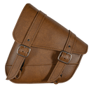 Willie & Max HD Softails, Yamaha Rd Stars, Kaw Vulcan 900, Suz C50 Swingarm Bag - Warm Brown-1