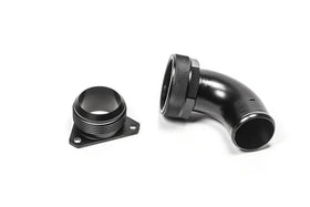 Radium Engineering FCST-X 3-Bolt Remote Mount Fill Neck - 24AN Elbow - 1.5in Barb