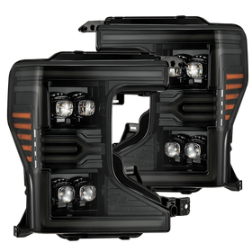 AlphaRex 20-22 Ford F-250/350/450 SD NOVA-Series LED Proj Headlights Alpha-Bk w/Acv Light SS & SBDRL