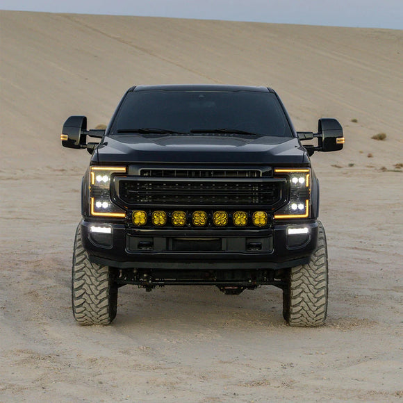 AlphaRex 20-22 Ford F-250/350/450 SD NOVA-Series LED Proj Headlights Alpha-Bk w/Acv Light SS & SBDRL