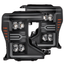 AlphaRex 20-22 Ford F-250/350/450 SD NOVA-Series LED Proj Headlights Bk w/Actv Light SeqSig & SBDRL-1