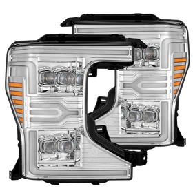 AlphaRex 20-22 Ford F-250/350/450/550 SD NOVA-Series LED Proj Headlights Chrome w/SS & SBDRL