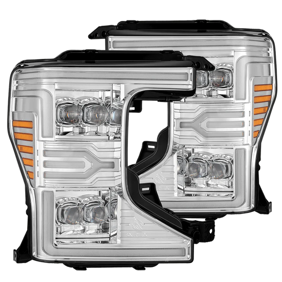AlphaRex 20-22 Ford F-250/350/450/550 SD NOVA-Series LED Proj Headlights Chrome w/SS & SBDRL