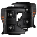 AlphaRex 20-22 Ford F150 Pro-Series Projector Headlights Alph. Black w/ Act.Light / Seq. Sig. / DRL-1